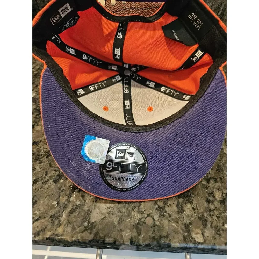 RARE New Era Clemson Tigers Snapback Hat Mens OS‎ Orange Plain Logo NCAA 9Fifty